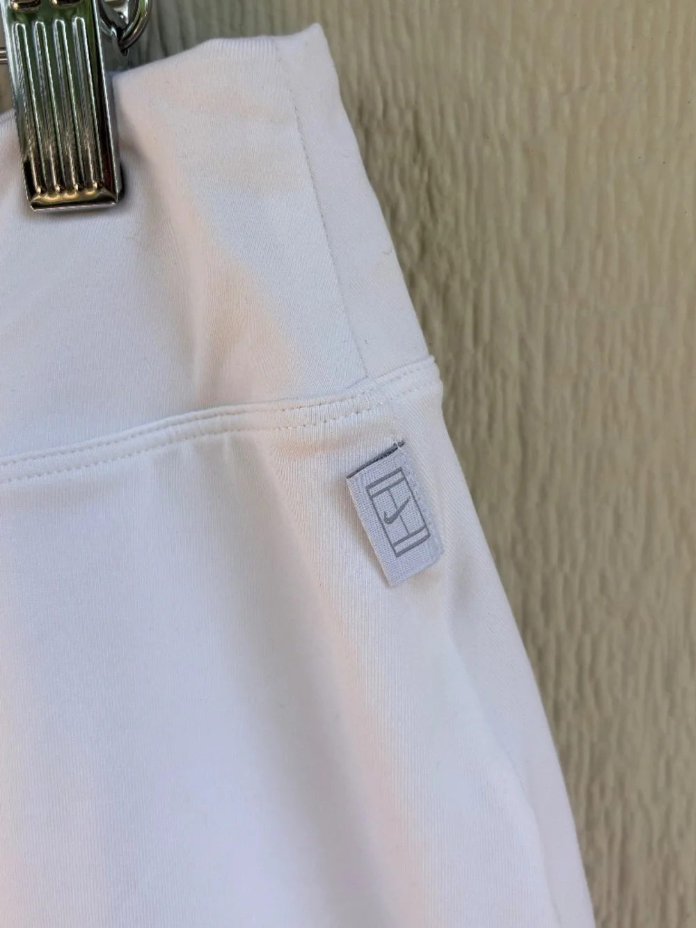 Nike Dri-Fit Tennis Skort Womens Large White Orange Ruffle Summer Preppy Golf